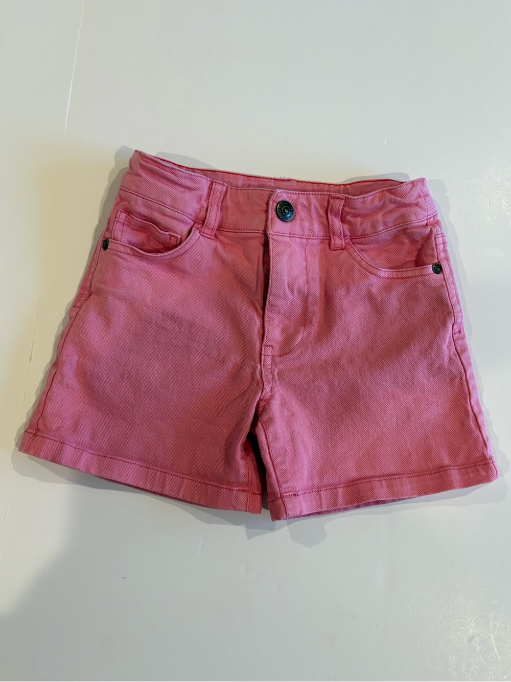 Mini Boden Girls Pink Denim Shorts, Sz- 5Y